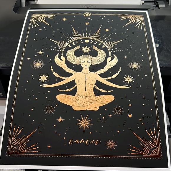Cancer Wall Art Celestial Zodiac Horoscope Illustration Print Poster Unframed - Picture 9 of 17